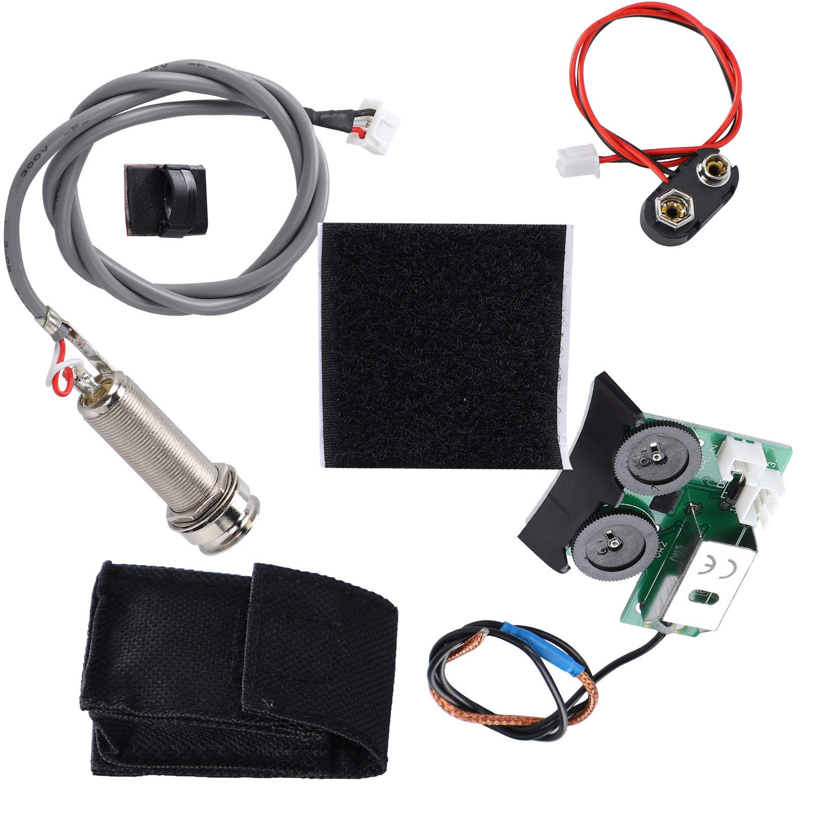 Oumefar Pickup Eq 15 × 10 × 3 de Pastilla de Guitarra Acústica para Vt1 Tail Nail Pickup Eq DIY Accesorio de Guitarra
