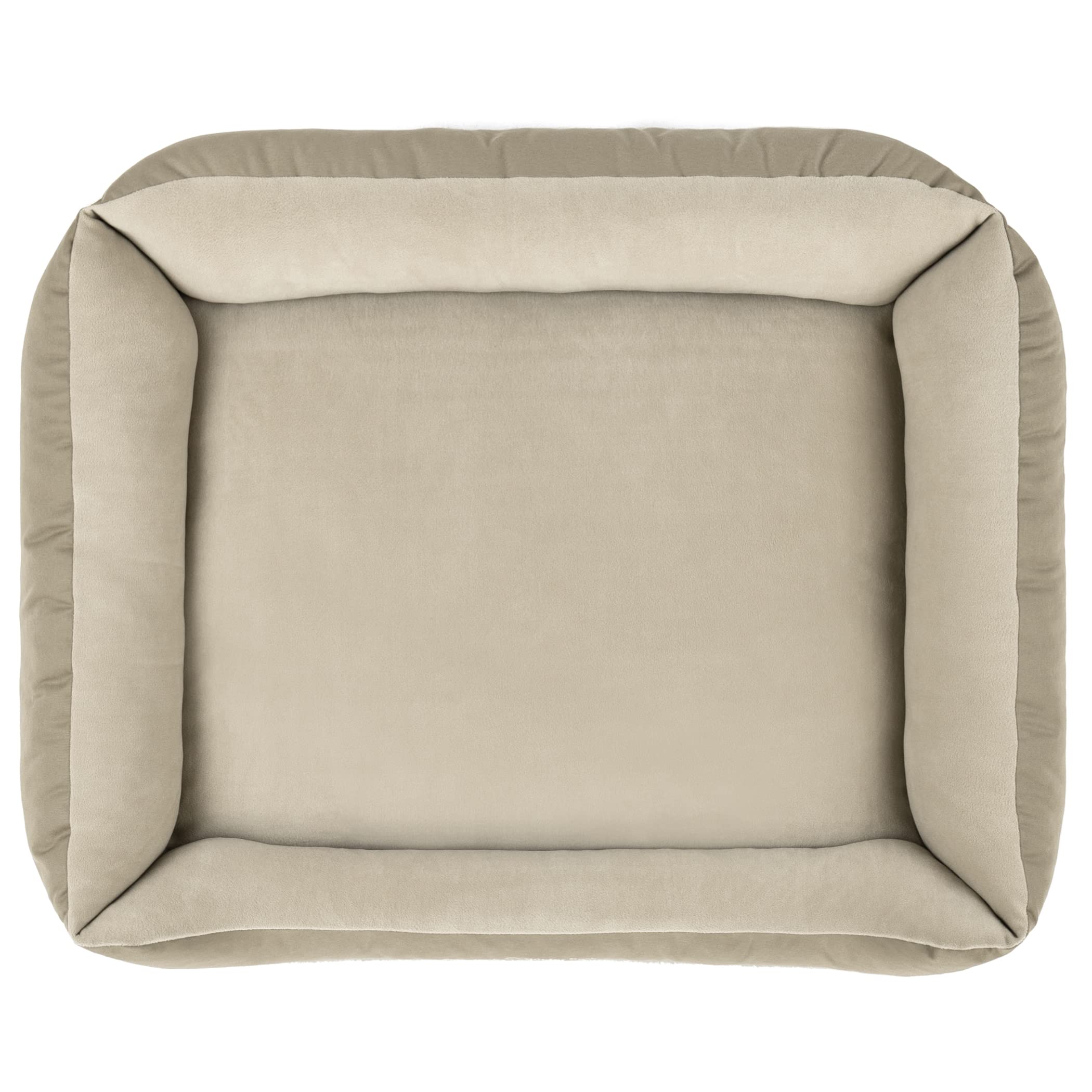 Doctor Bark GreenLabel - Cama para perros grandes, lavable, mullida y suave, resistente y acogedora cama para perros - GreenLabel (XL, 110 x 85 cm, color marrón dorado)