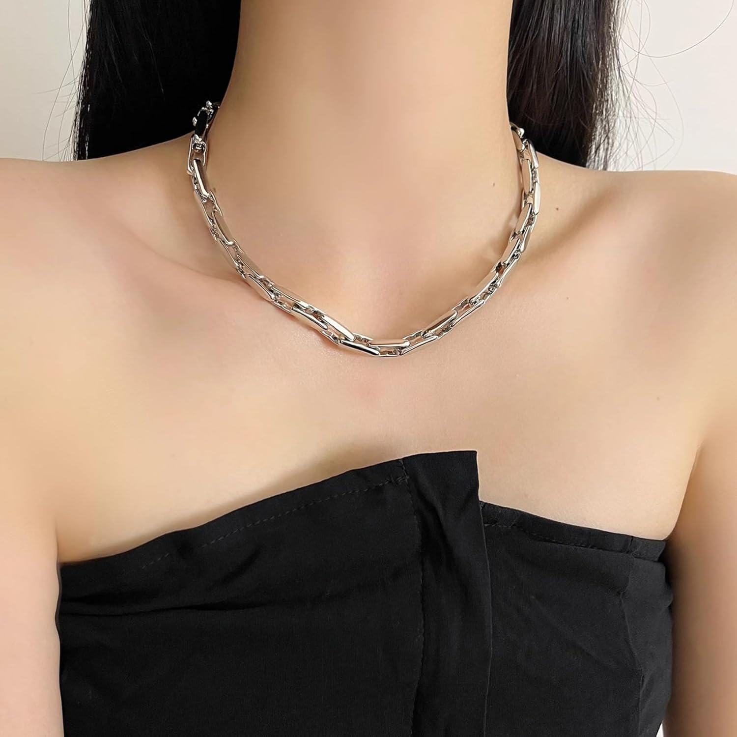 Necklaces for Women 14K Gold Plated Trendy Chunky Chain Choker Jewelry - Image 7