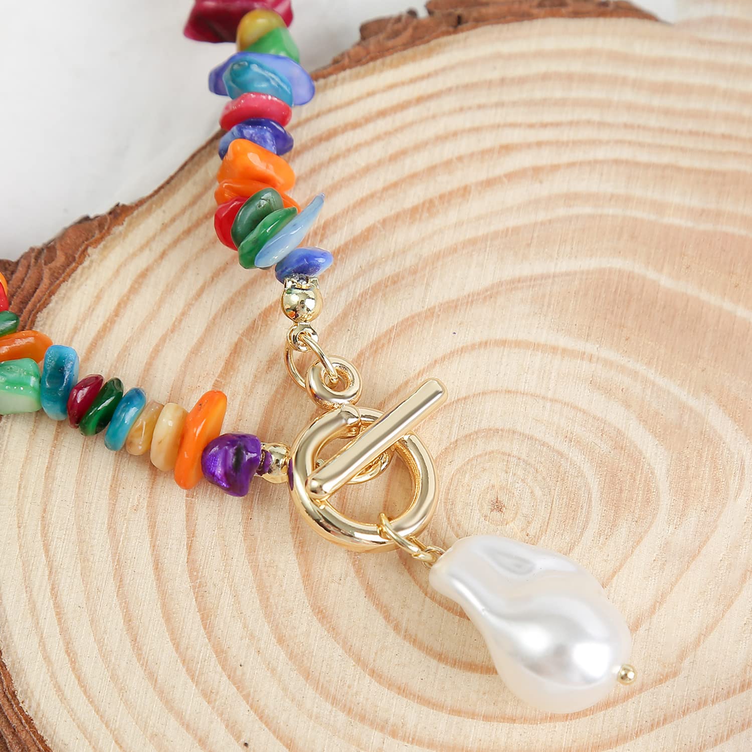 Stylish Multicolor Plated Beads Studded Necklace for Women