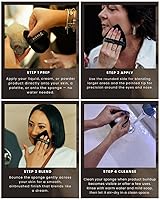 Vista 7 de BLEND & SNAP - Esponja de maquillaje triangular de terciopelo grande para una cobertura suave e impecable, esponja secante para base