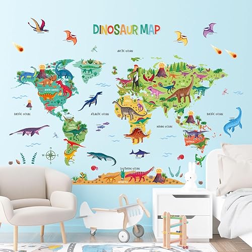 Miniatura 2 de DECOWALL SG2-2312 Dinosaurio World Wall Pegatinas Habitación Niños Guardería Dormitorio Decoración Niños Bebé Dino Sala de Juegos Viaje Guardería