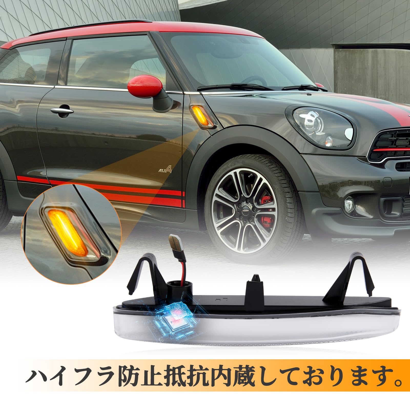 Amazon.co.jp: POPMOTORZ R61 R60 LED サイドマーカー ウインカー ミニ