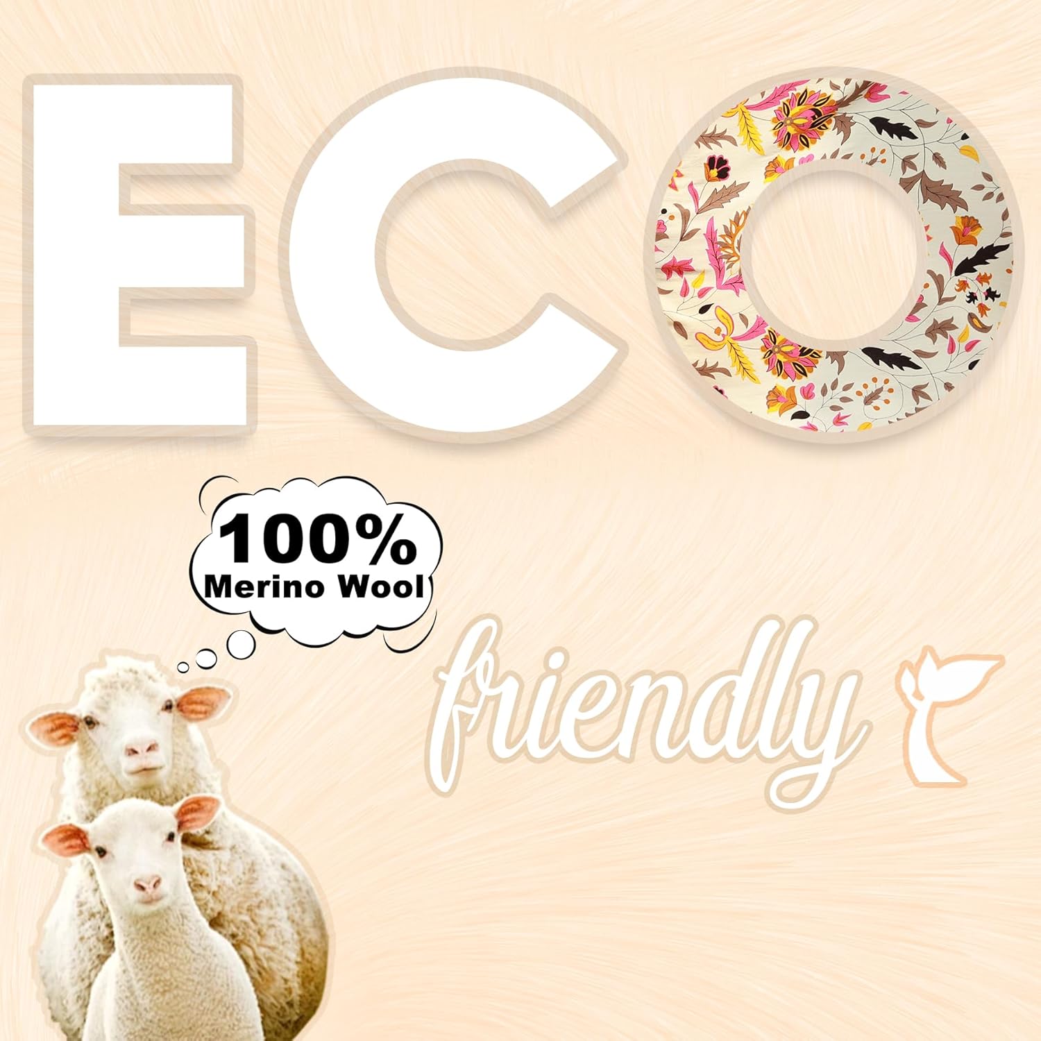 DANA XU 100% Merino Wool Extra Large Pashmina Blanket Travel Scarf Cashmere Wrap for Women Fall Winter Oversize Shawl Floral - Image 2