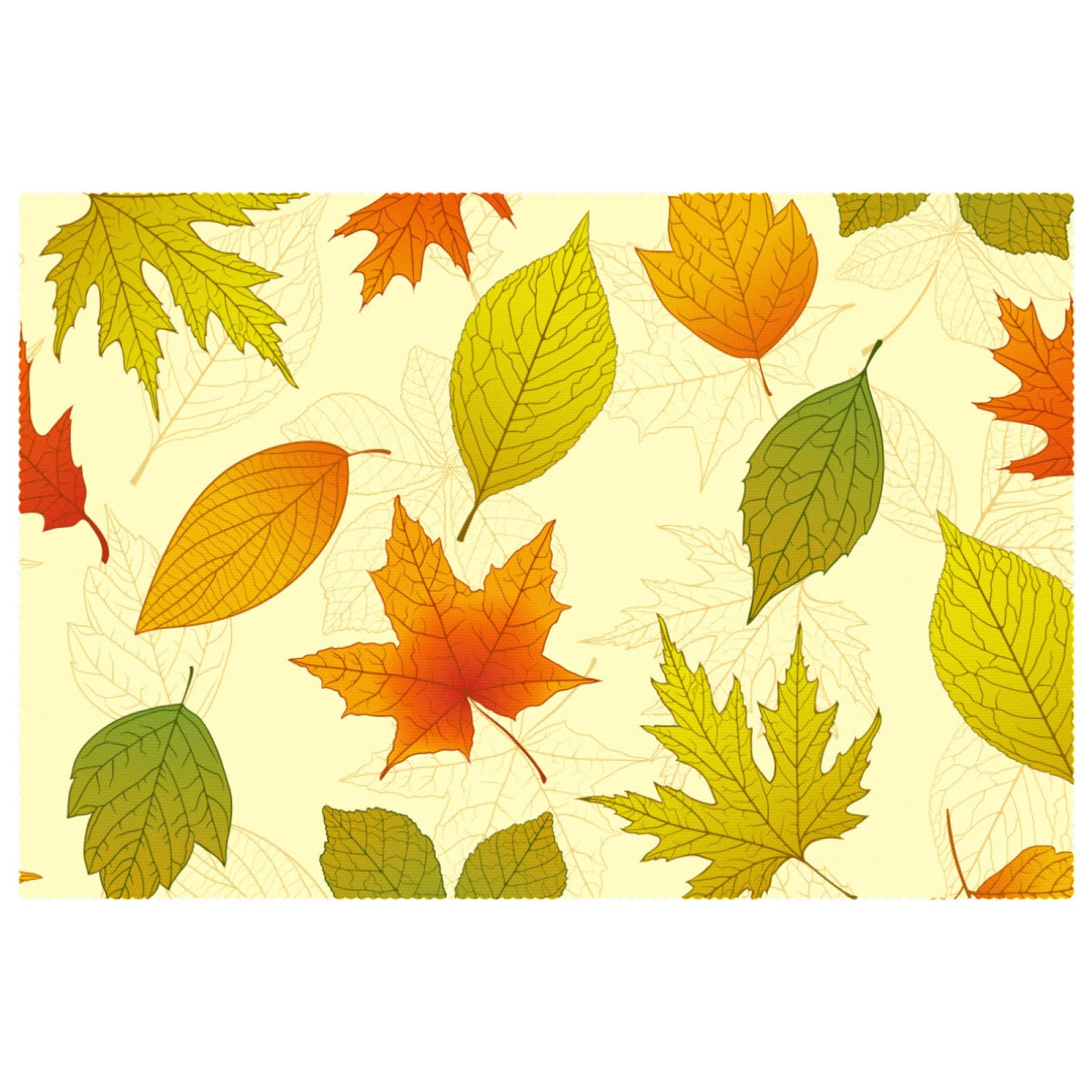 Sets de table automne lot de 6 lavables antidérapants pour repas de saison