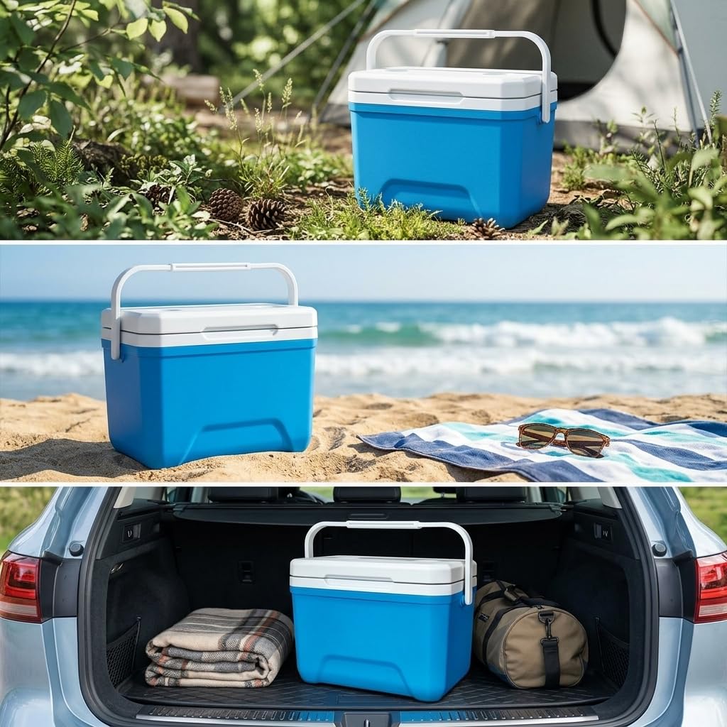 Glacière Portable Chaud PE, Matériau PP résistant, Caisse Transport, pour Les journées Plage, pour