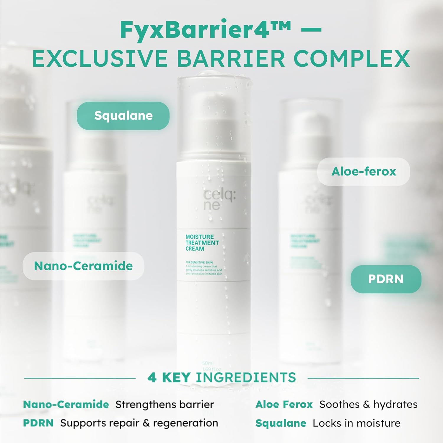 Celqne Moisture Treatment Cream – Repairing Barrier Cream for Sensitive Skin, 1.69 fl oz - Image 3