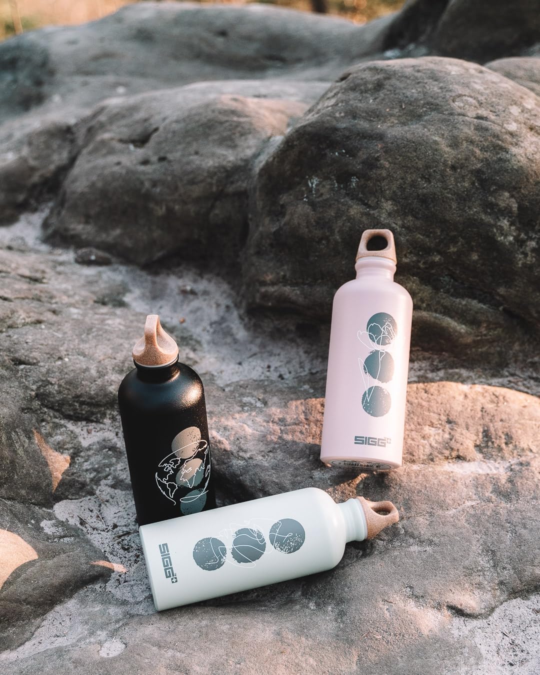 Recycled Metal Water Bottle - Traveller MyPlanet - Made in Switzerland - Carbonated Drinks - Lightweight 20, 34Oz
