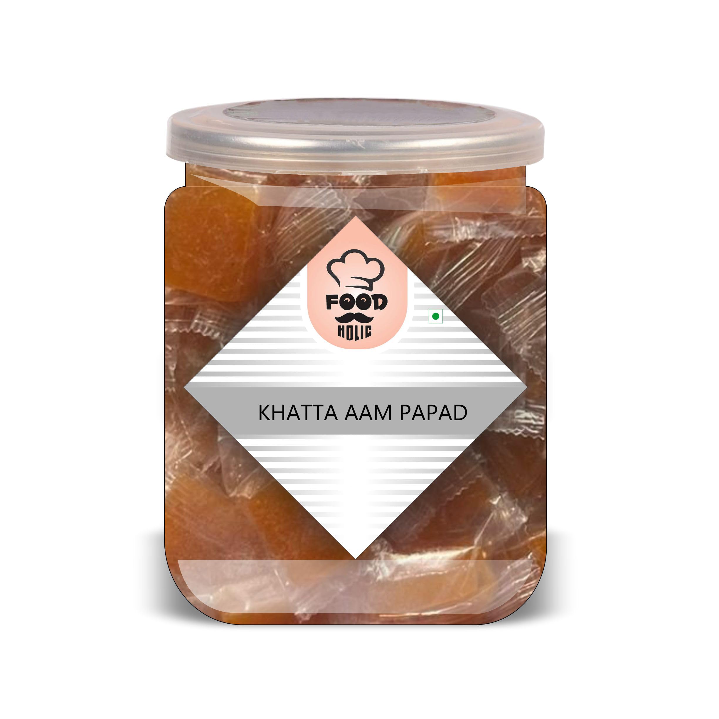 FOOD HOLIC Khatta Aam Papad 300 Gram Airtight Container
