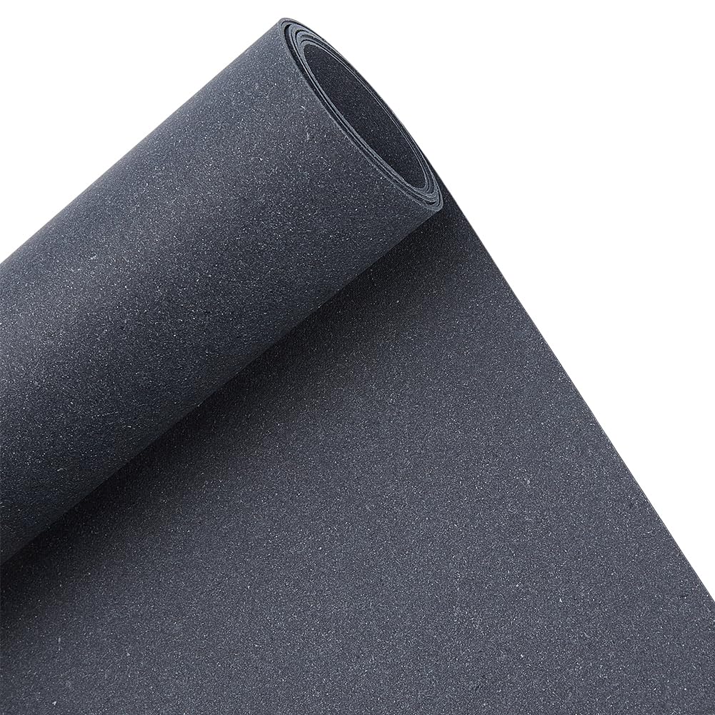 BENECREAT 150x40cm/59x15.7 Inch Leather Stiffener Roll, Black PVC Leather Roll Bag Stiffener for Bag Liners, DIY Crafts, Furniture, 1mm Thick