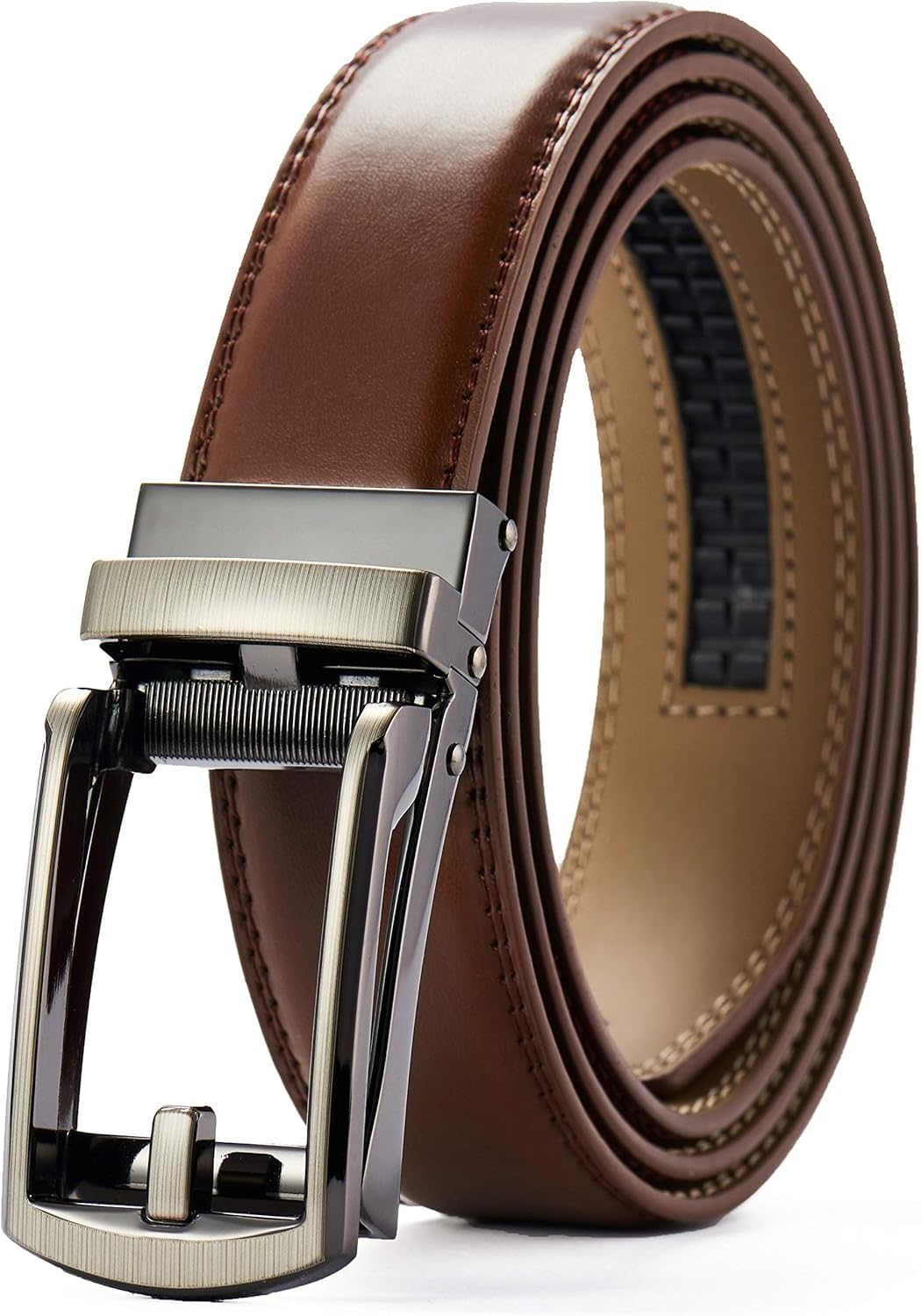 Comfort Click Ratchet 1 1 4 Genuine Leather Dress Belt Men Perfect Shoes Executive