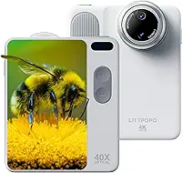 Câmera digital MicroCam-X1, sensor CMOS de 12 MP, microscópio 400X, vídeo 4K, foco automático, LCD de 3,5 polegadas | Câmera infantil compacta para aprendizado STEM | Point & Shoot, portátil