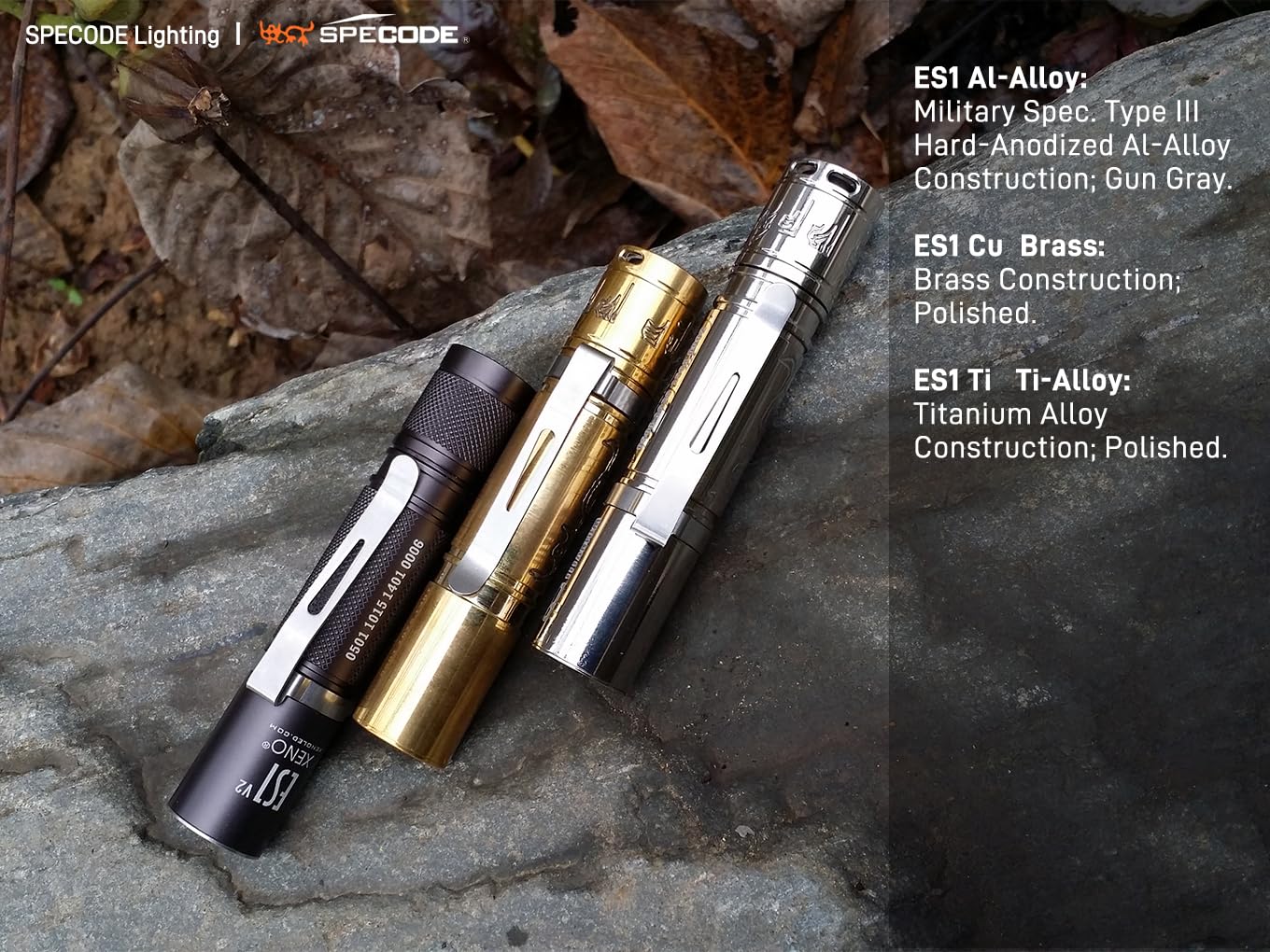 Xeno Waterproof Mini Military Standard Flashlight ES1 with AA