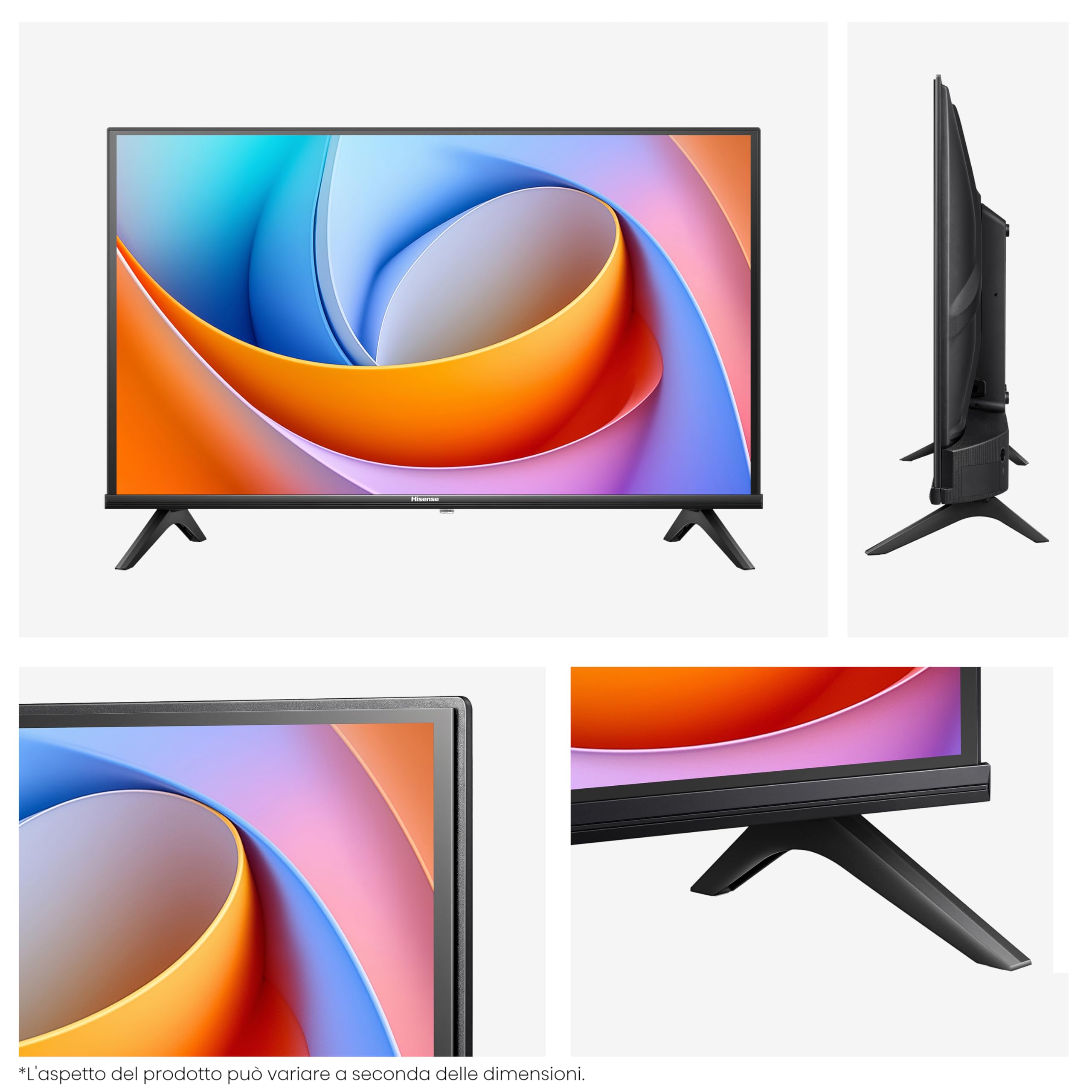 Hisense TV 32" HD Ready 2025 32E41QT, Smart TV VIDAA U8, Airplay2, Game Mode, Works with Alexa, Tuner DVB-T2/S2 HEVC 10, lativù, 32'', 2025 LED