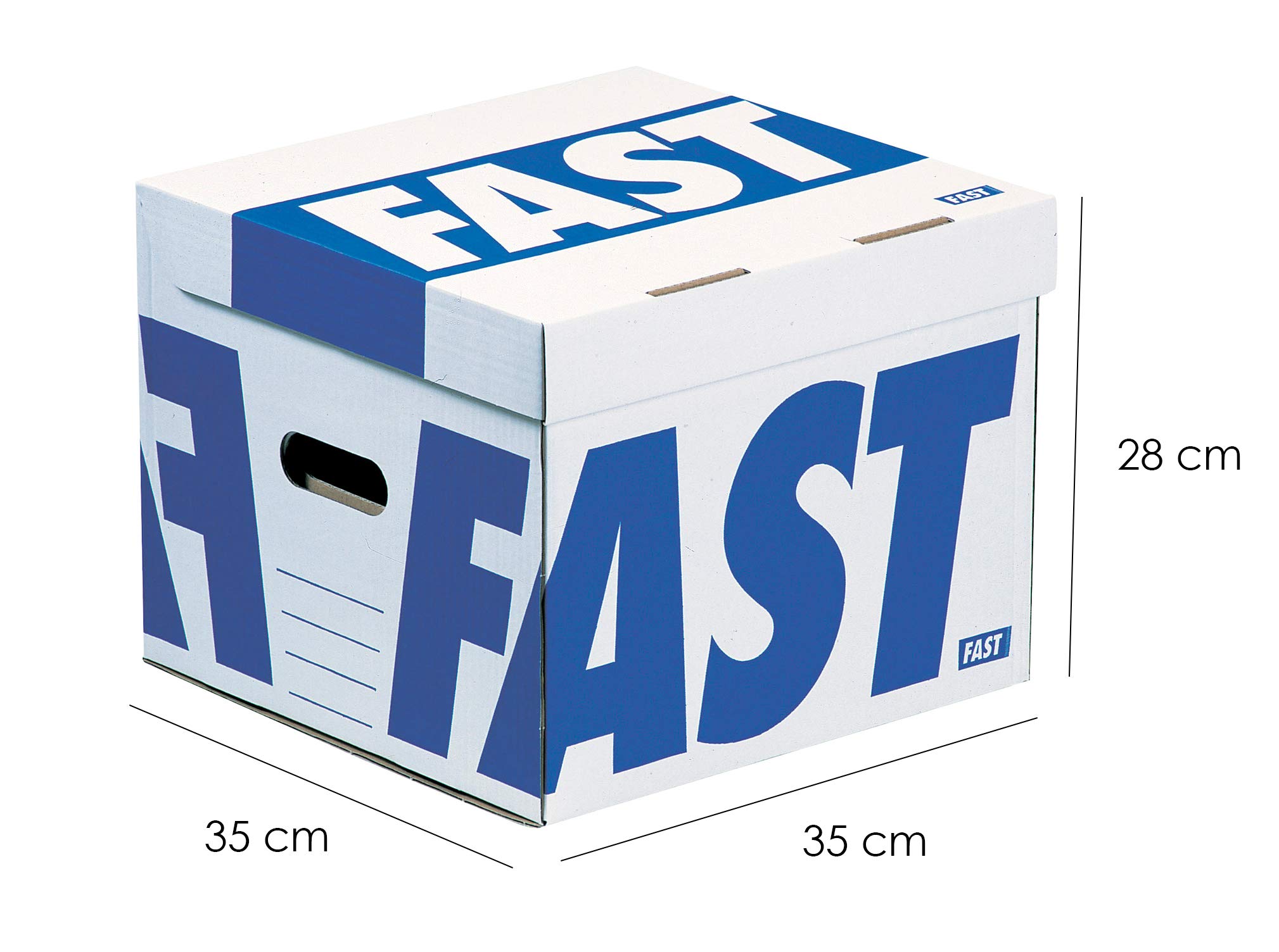 Fast 10 sztuk Caisse à dokumenty manualne 35 x 35 x 28 cm niebieskie
