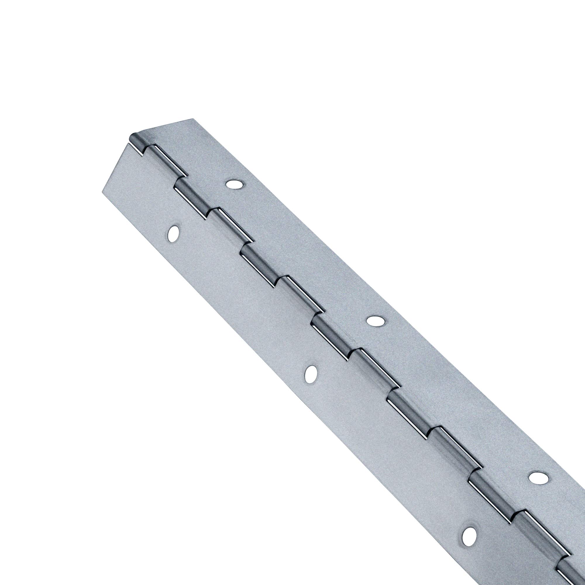 Gedotec Cerniera per pianoforte da avvitare | Cerniera per porta arrotolata | Cerniera per porta in alluminio grezzo | 3500 x 32 mm | STABILO