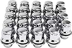 12x1.5 Lug Nuts 20 Pcs Chrome Closed End Mag Style Lug Nuts with Washer 13/16