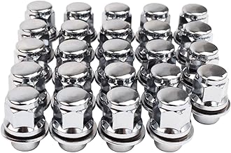 12x1.5 Lug Nuts 20 Pcs Chrome Closed End Mag Style Lug Nuts with Washer 13/16