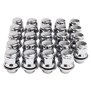 12x1.5 Lug Nuts 20 Pcs Chrome Closed End Mag Style Lug Nuts with Washer 13/16" (21mm) Hex Compatible with Toyota Camry/Corolla/Tacoma Lexus - Amazon product rated Grade C
