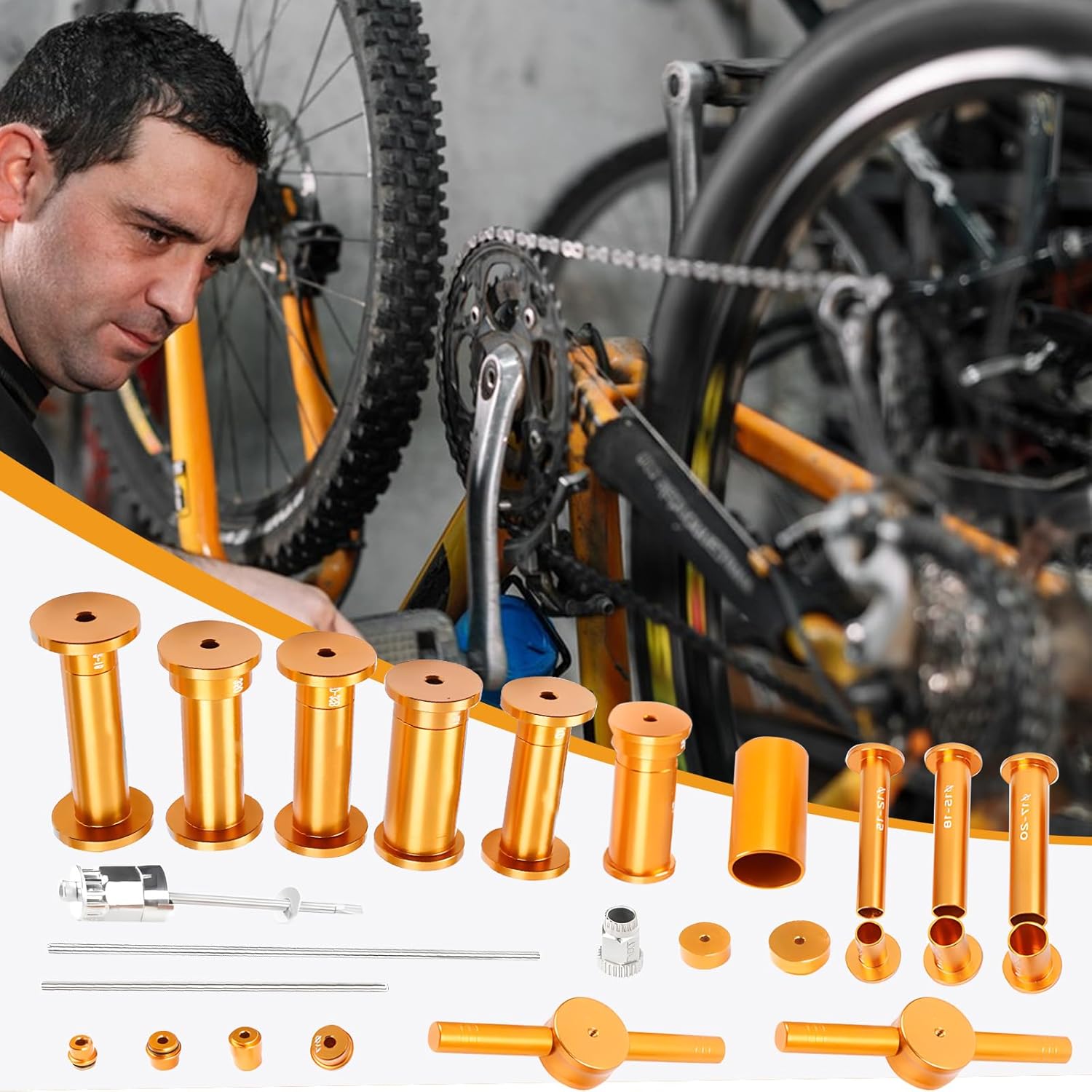 Bike Hub Bearing Press & Removal Tool Kit for DT Swiss EXP, DT350, XD, NOVATEC - MTB & Road Bicycle Repair Tools