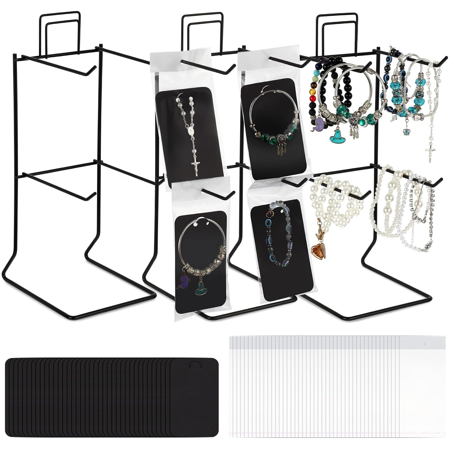 Soaoo 3 Pcs Keychain Small Items Counter Display Rack 12 In Tall Retail Tabletop