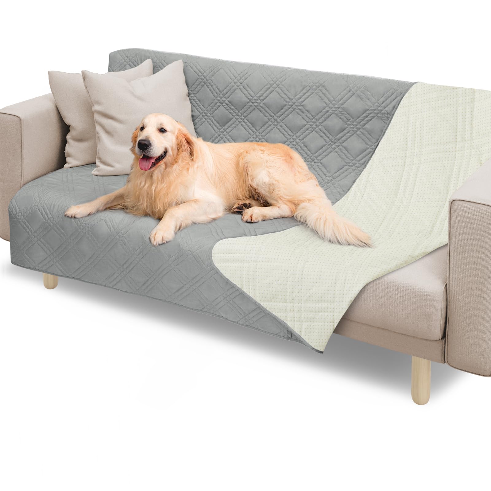 PICK FOR LIFE Waterproof Sofa Couch Covers for Dogs Pet Kid, 76x180cm, Grey