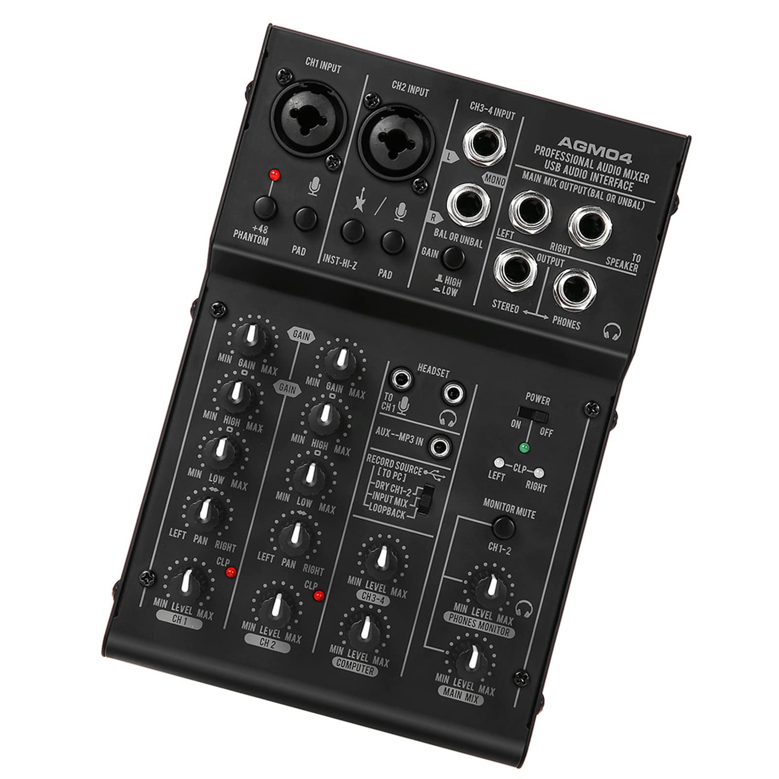 Buy Pepisky 4Channel Mini Mixing Console Digital o Mixer 2band EQ