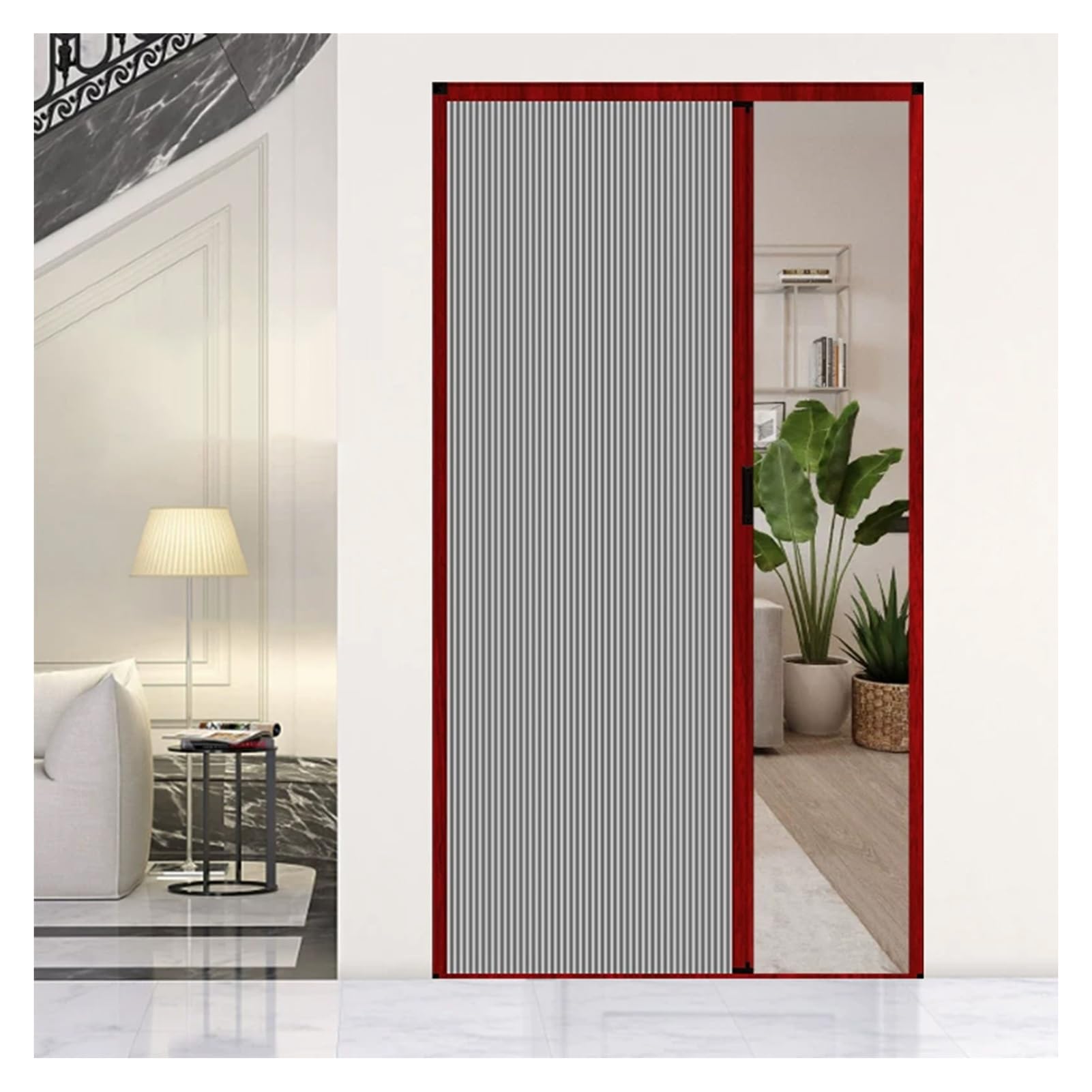 Hpfhsj Gray Honeycomb Folding Door No-Drilling Interior Accordion Door，Cellular Fabric Retractable Space-Saving，For Kitchen(,24X80in)