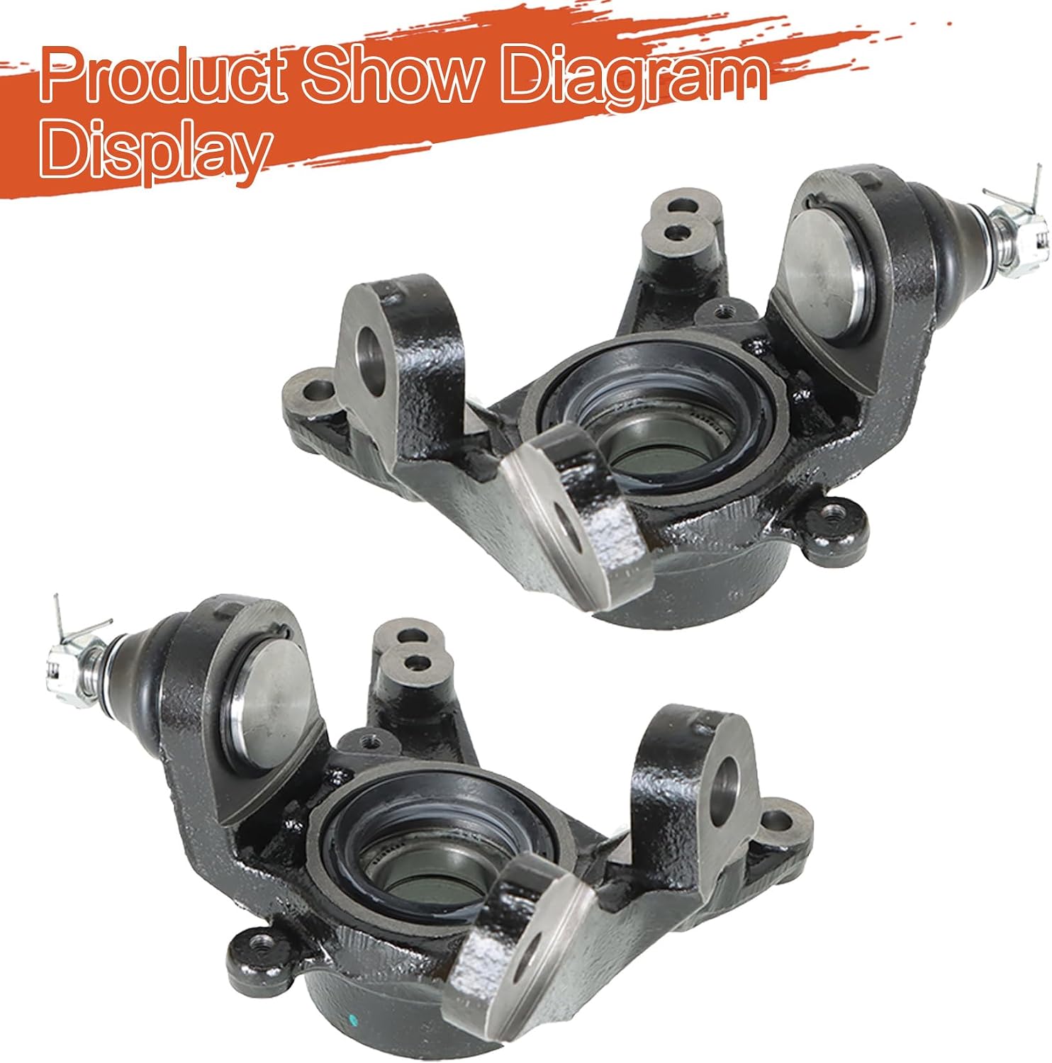 labwork Front Left Right Steering Wheel Knuckle Replacement for Honda Rancher 420 TRX420FM 2007-2013 Replacement for 51200-HP5-600 51250-HP5-600
