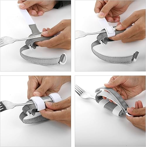 Miniatura 5 de Beautyflier Tenedor de cuchara universal para sostener cubiertos bolígrafos cepillos de dientes para personas mayores o personas con agarre débil