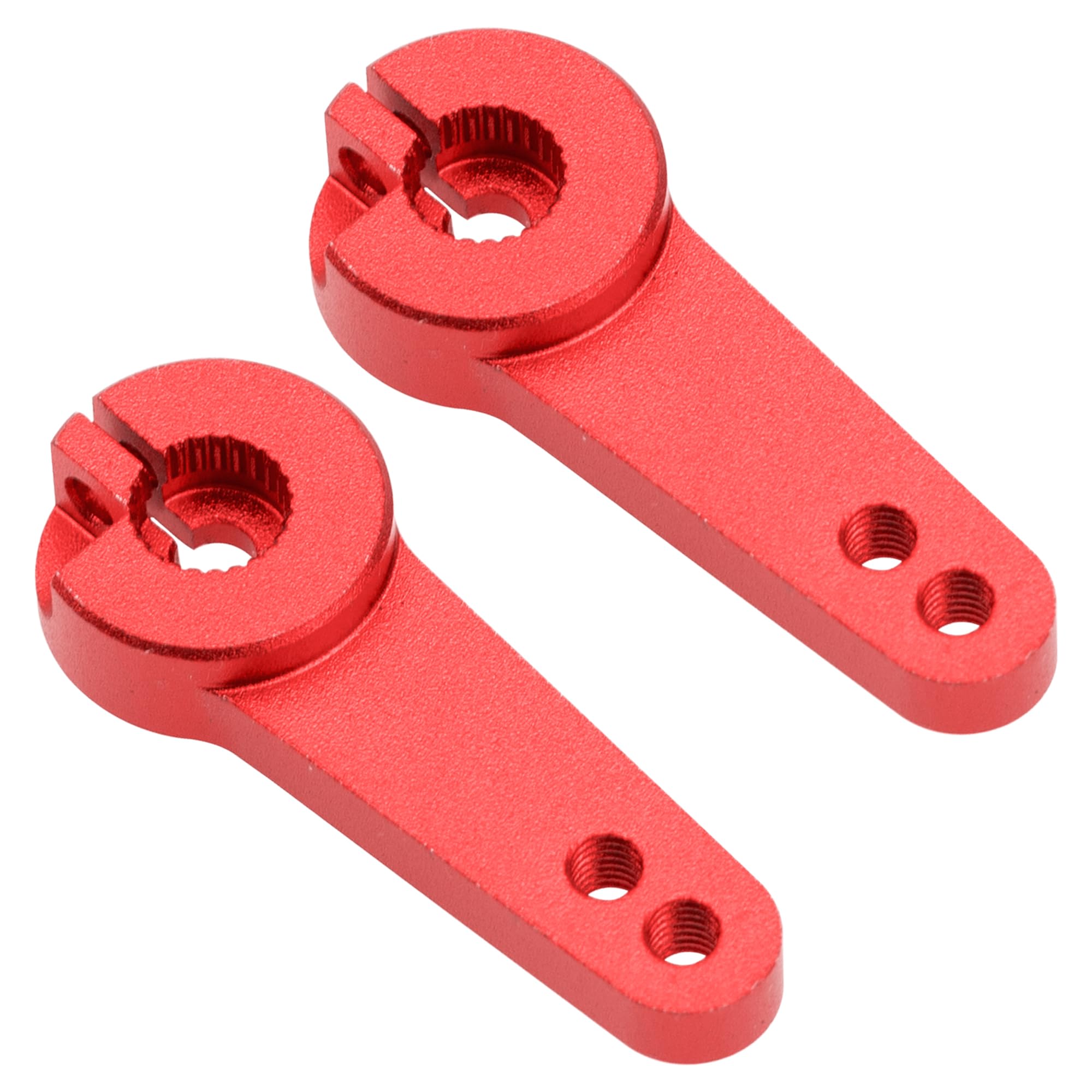 4Pcs Vgoohobby Aluminum 25T Servo Arm Horn Steering Arms Fit for Standard Servo Motors Compatible with Traxxas Axial Tamiya 1/10 RC Crawler Car (Red)