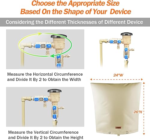 Miniatura 4 de Cubierta aislante de tubería para prevención de reflujo (5 F) - Bolsa aislada para válvula de riego - Cubierta de bomba de pozo de agua - 5 capas