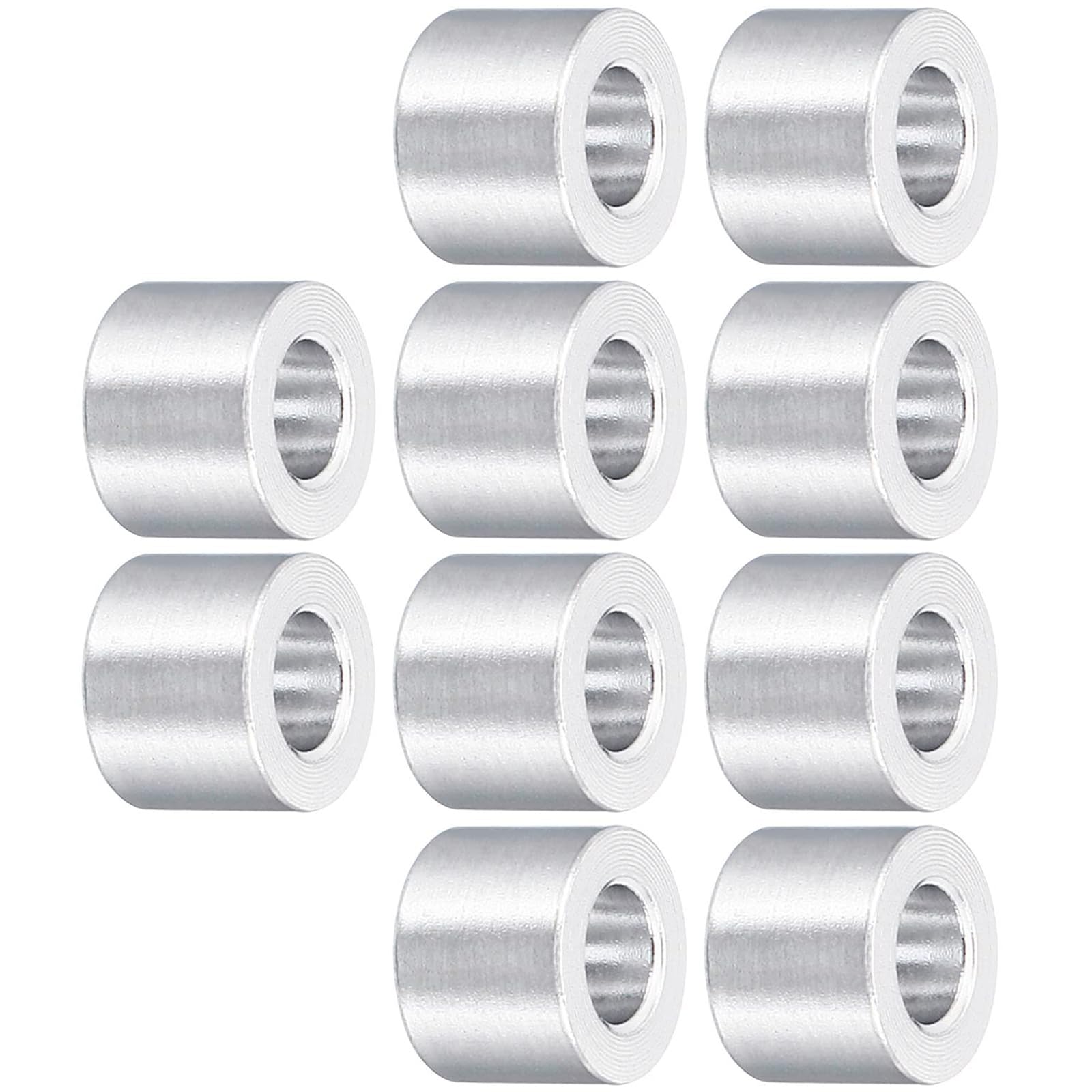 TOP-VIGOR 10Pcs M4 Aluminum Spacer, 4.2mm ID x 8mm OD x 6mm Length Metal Spacer