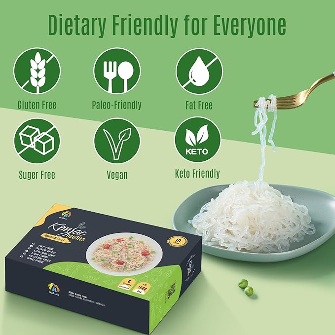 Hethstia Konjac Meal Pair – Shirataki Spaghetti + Dried Shirataki Rice miniatura 8