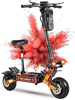 MetaMoov ZO01 Plus Electric Scooter Adults, 6000W Dual Motors Up to 55 MPH, 60 Miles Long Range 60V 35AH, 11" Off Road Tubeless Tires, C-Type Full Suspensions E Scooter with Seat & Damper