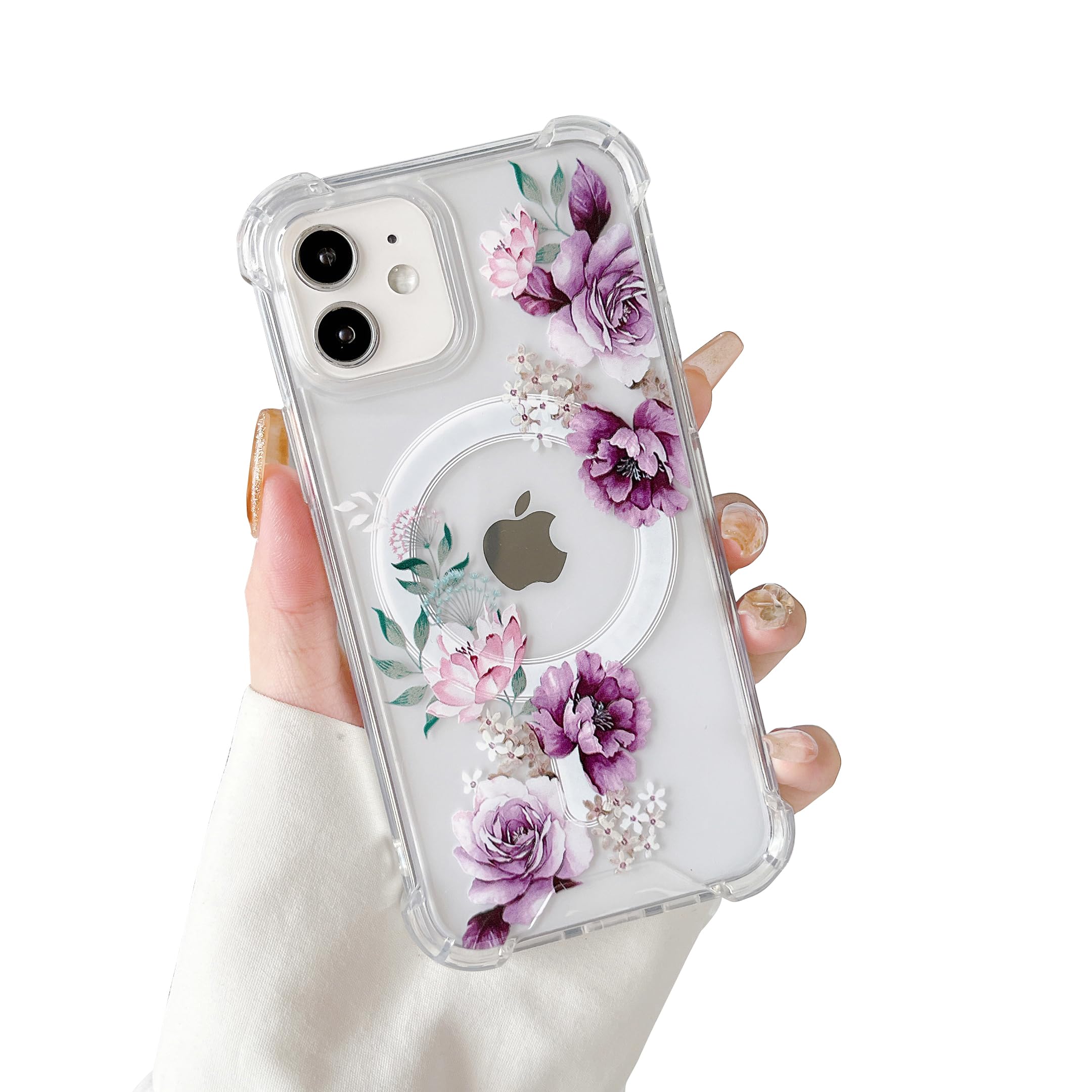 DEFBSC Custodia A Portafoglio Con Magnetica Per IPhone 12/12 Pro 6,1'' - Pelle PU, Scomparti Carte E Contanti, Cinturino, Rosegold