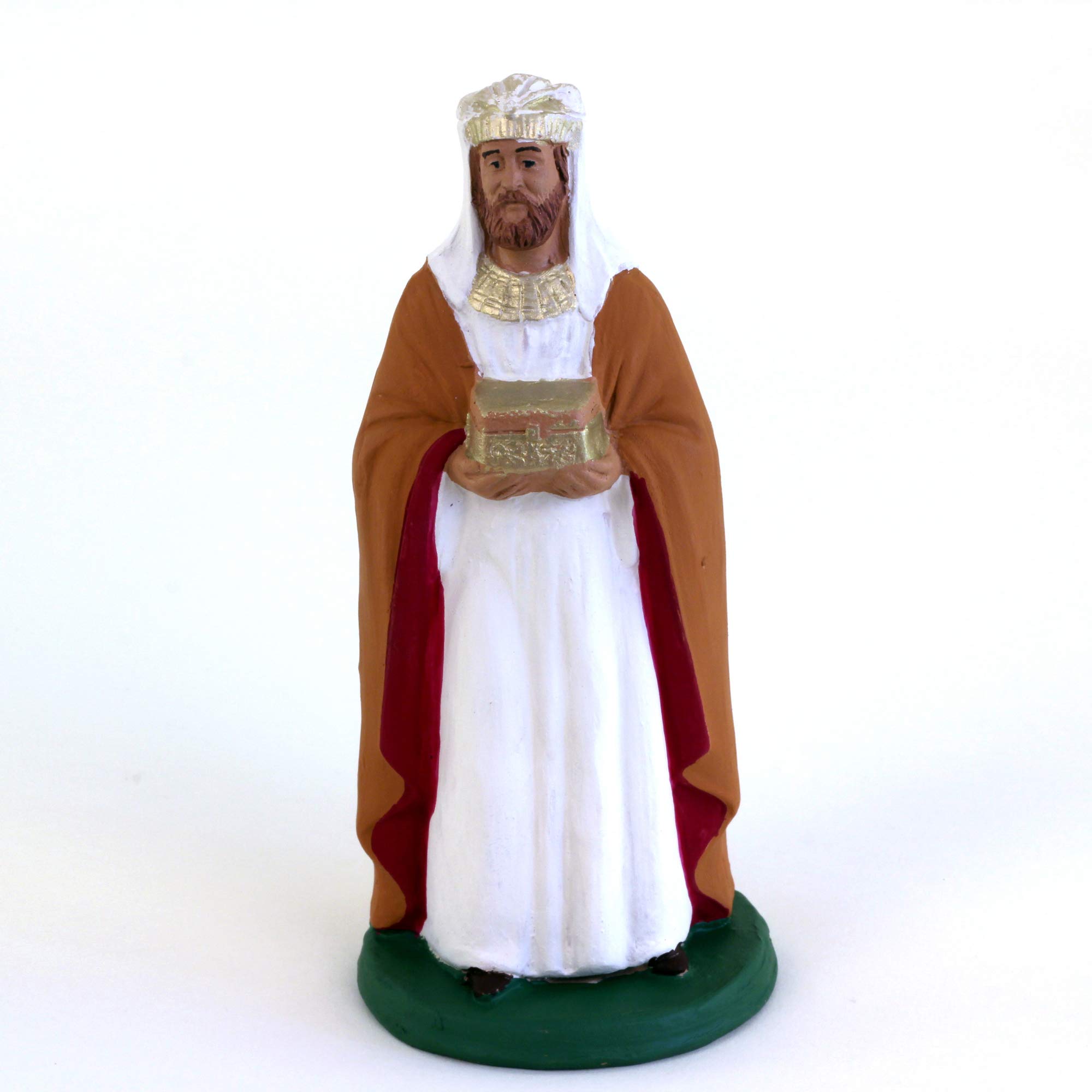 Figuras de Belén grandes, Reyes Magos, 3 piezas, Belén de terracota pintada a mano de Caltagirone