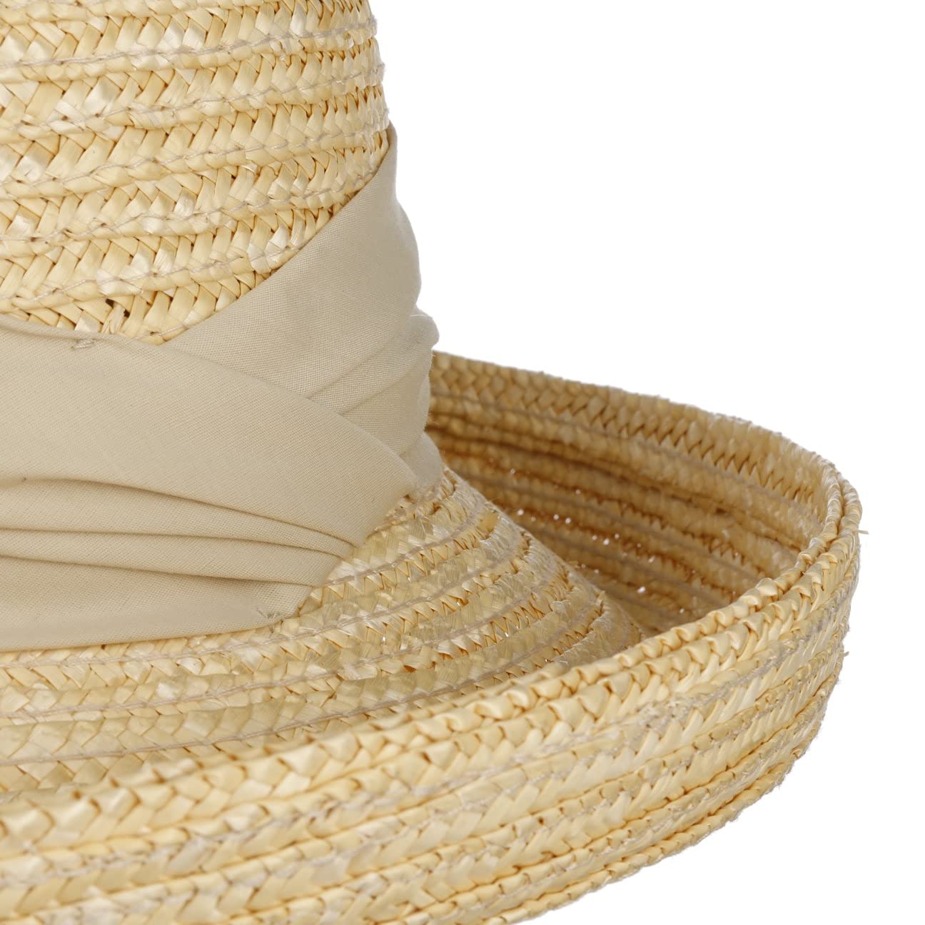Seeberger Dilara Cappello in Paglia Donna - Berretto con Risvolto da Sole pistagna Primavera/Estate Estate