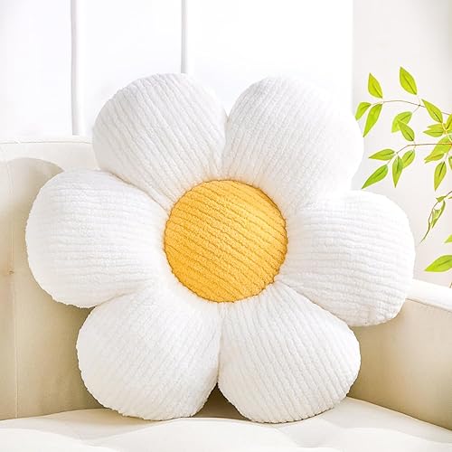 Miniatura 9 de 3 PCs Cojines con Forma de Flores Cojín con Forma de Flores Cojín Decorativo de Margarita para Cama Lindas Almohadas Decorativas 3 piezas-3,3