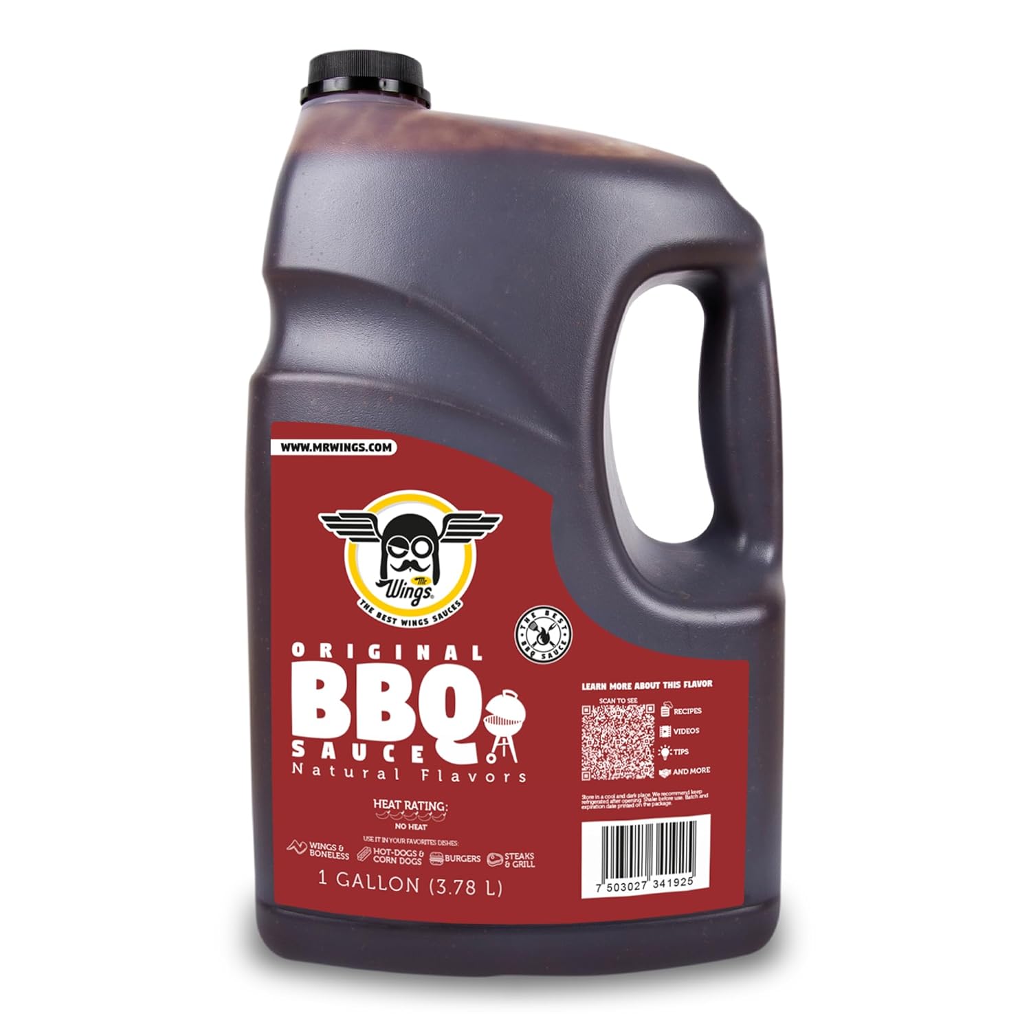 Mr Wings Original Bbq Sauce 1 Gallon (128 Fl Oz) ¡Our star barbecue sauce! The best marinade for the perfect ribs, wings, burgers, hot dogs & grill. Big sauce bulk.