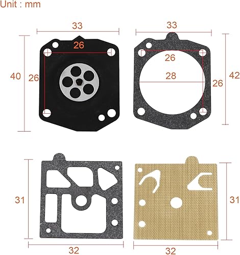 Miniatura 2 de Auto and Motorcycle Parts Carburetor Carb Repair Rebuild Kit D22-HDA for Stihl for Husqvarna Chainsaw MS270 MS280 MS290 MS341 MS390 for Jonsered