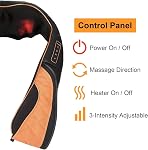 Massager d'épaules avec la chaleur et sac de transport Shiatsu - Oreiller de Massage électrique avec Kneading tissu profond pour le bas du dos, le veau, le soulagement de la douleur musculaire des jambes - Utilisation à la maison, au bureau et en voiture