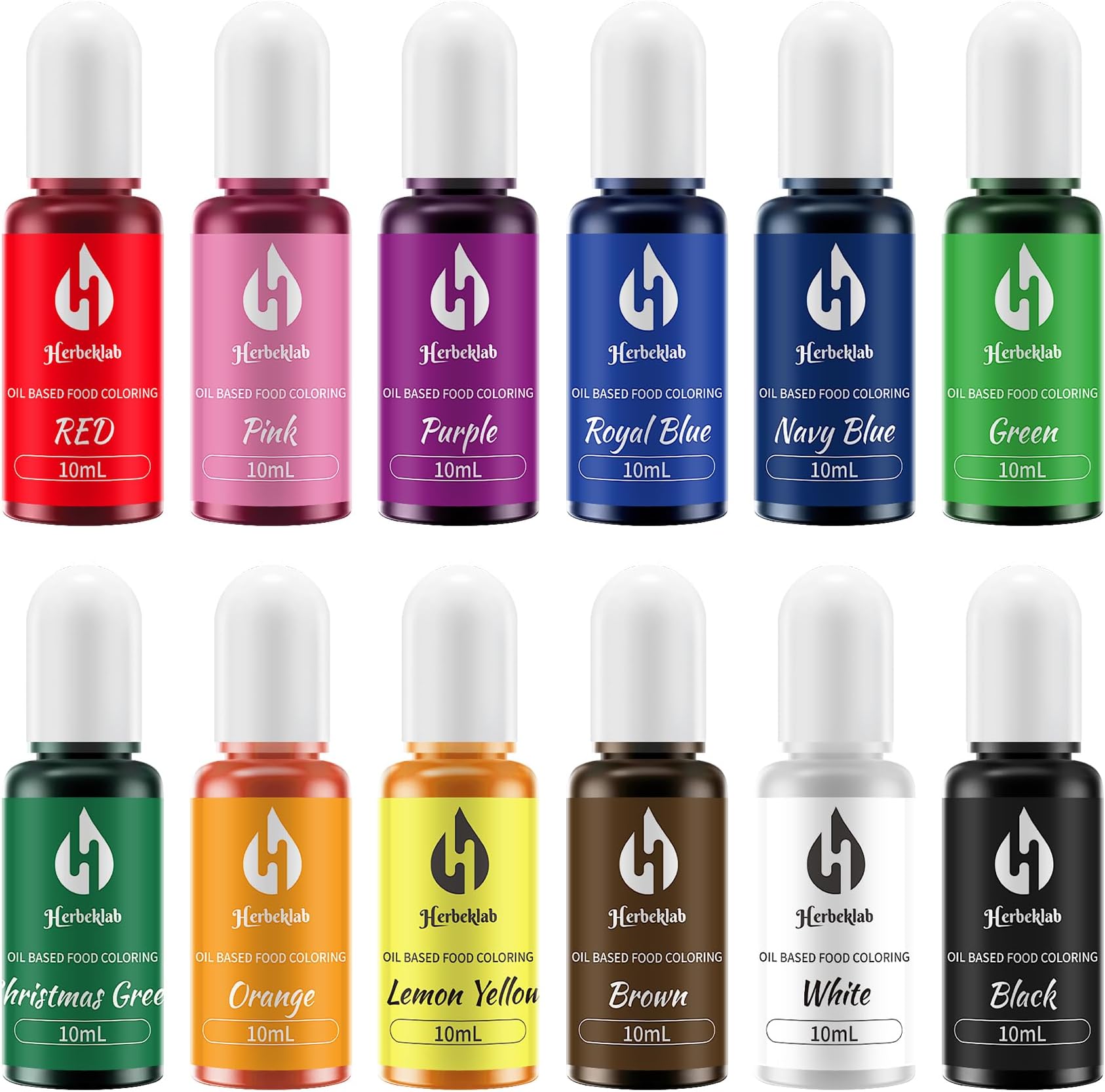 Oil Based Food Coloring for Chocolate 12 Colors x 10 ml Concentrated Oil Food Coloring for Melting Chocolate Candy Melts Cake Pops Strawberries