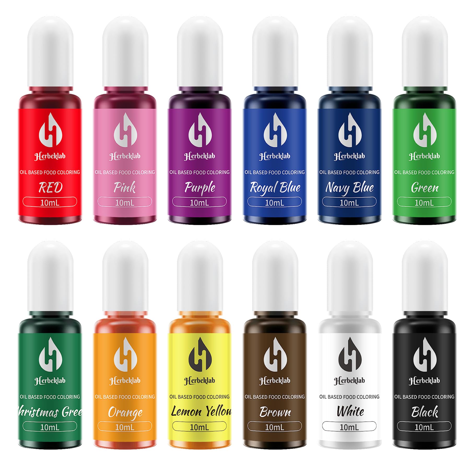 Oil Based Food Coloring for Chocolate 12 Colors x 10 ml Concentrated Oil Food Coloring for Melting Chocolate Candy Melts Cake Pops Strawberries