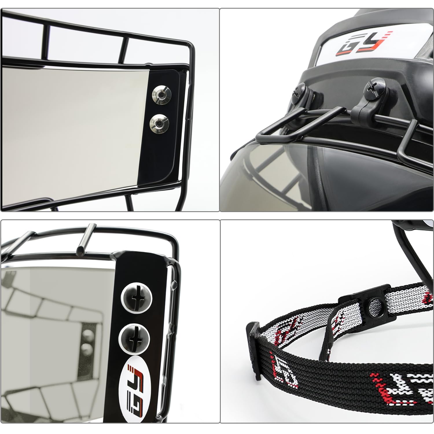 GY Cage de casque de hockey et protection faciale combo hockey sur glace intégral junior