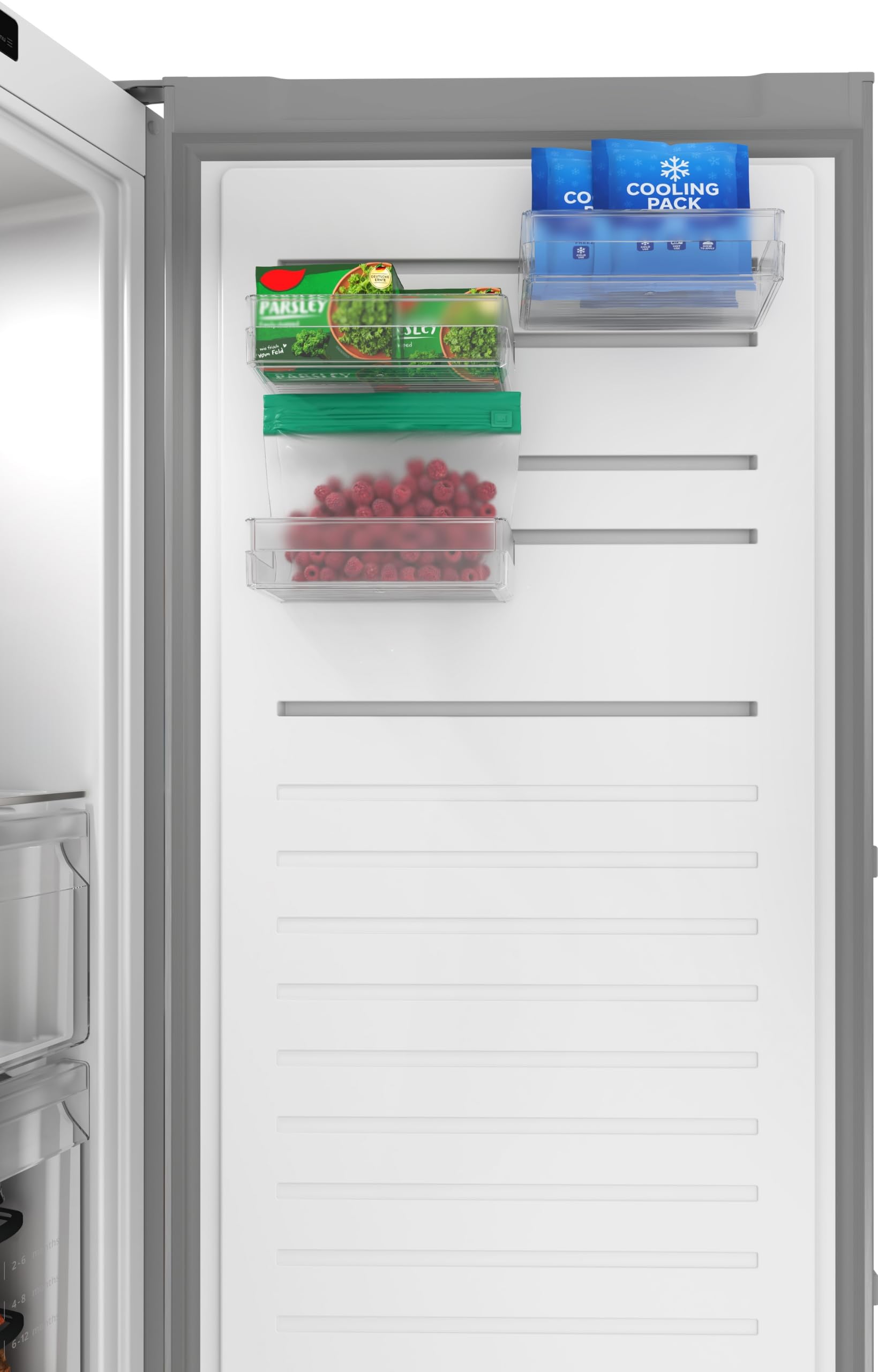 Bosch Serie 4 Congelador independiente 186 x 60 cm 334 L GSN36VLDG | NoFrost no volver a descongelar, volumen XXL, configuración de lado a lado, congelación rápida SuperFreezing, iluminación LED