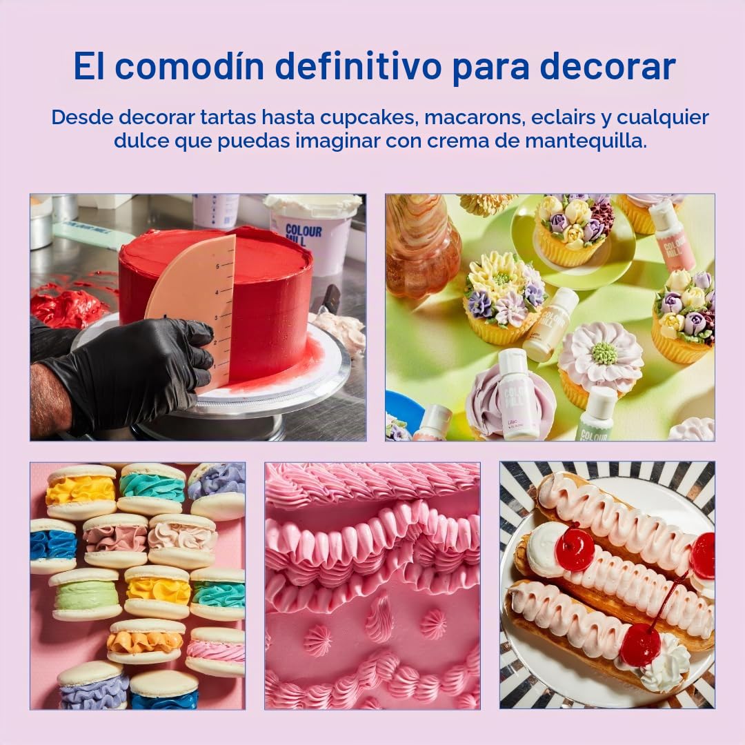Colour Mill Gloss Frost White Buttercream: Glaseado Blanco, Crema de Mantequilla al Estilo Merengue Suizo - 1 Litro