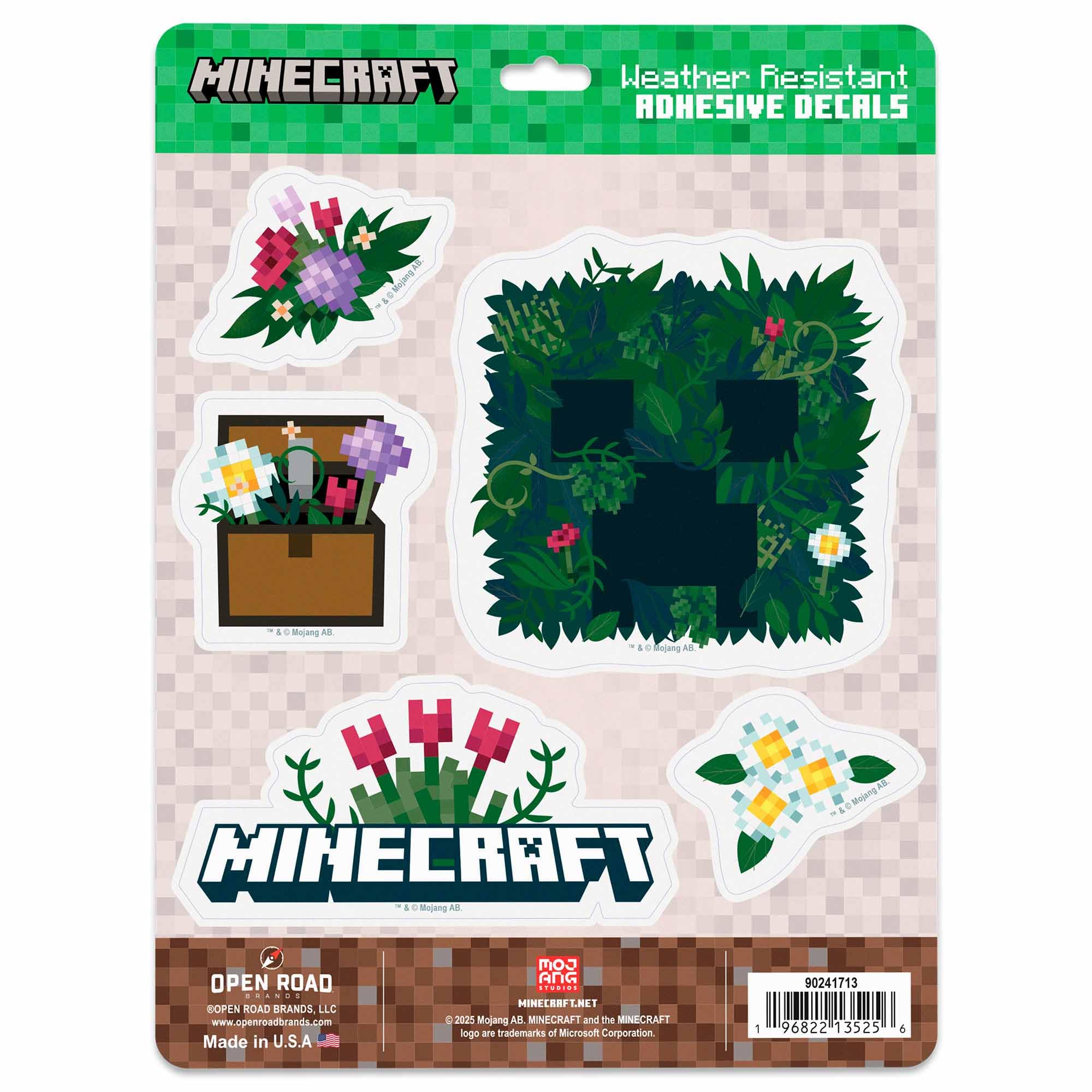 Minecraft Botanicals Adhesive Vinyl Decal Pack