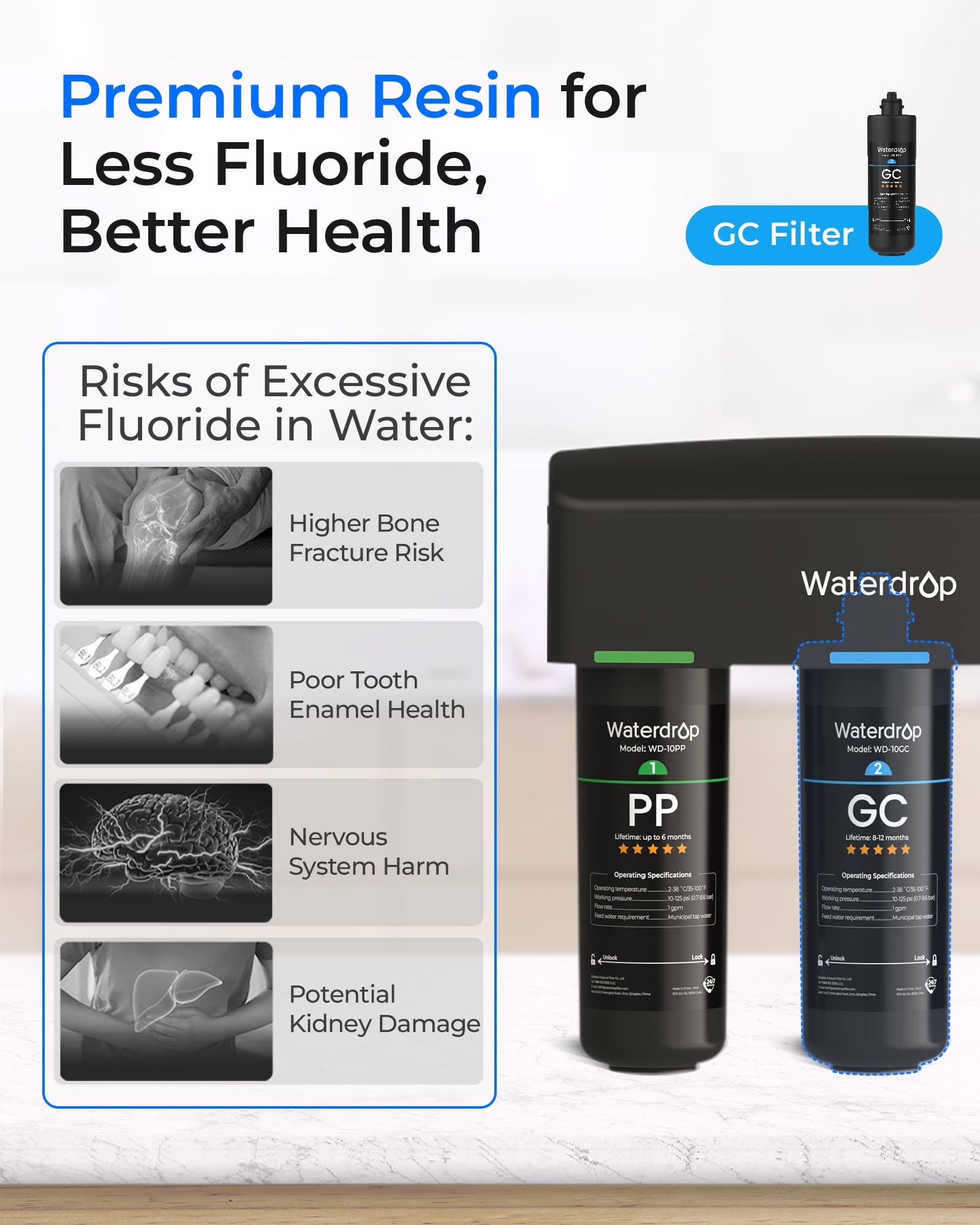 Waterdrop Filter Replacement - Clean Water Guarantee -8 Waterdrop Filter Replacement - Clean Water Guarantee -8