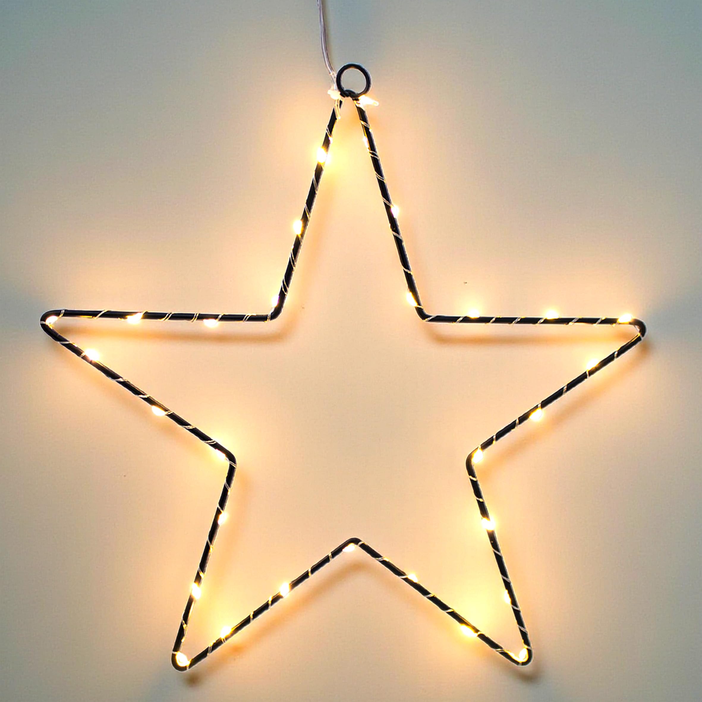 Metall Weihnachtsstern Silhouette 40 cm zum Hngen schwarz fr Auen mit  Timer - 40 LED - Stern Fensterbild warm wei beleuchtet batteriebetrieben -  Weihnachten Advent Wandbild Deko Leuchte : Amazon.de: Beleuchtung